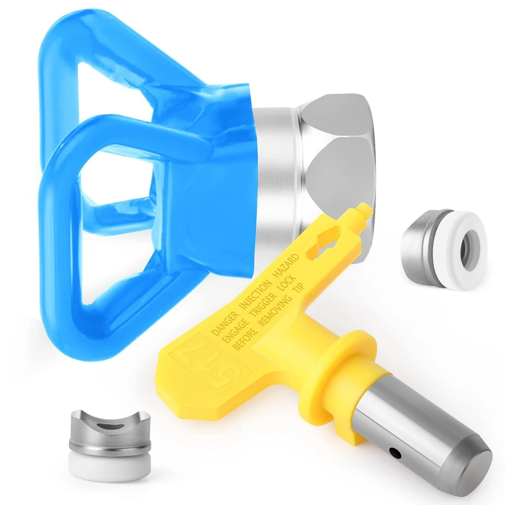 Set di ugelli per vernice airless da 4 pezzi, punte di spruzzo reversibili Punte per ugelli per spruzzatore di vernice airless Macchina a spruzzo per spruzzatore airless