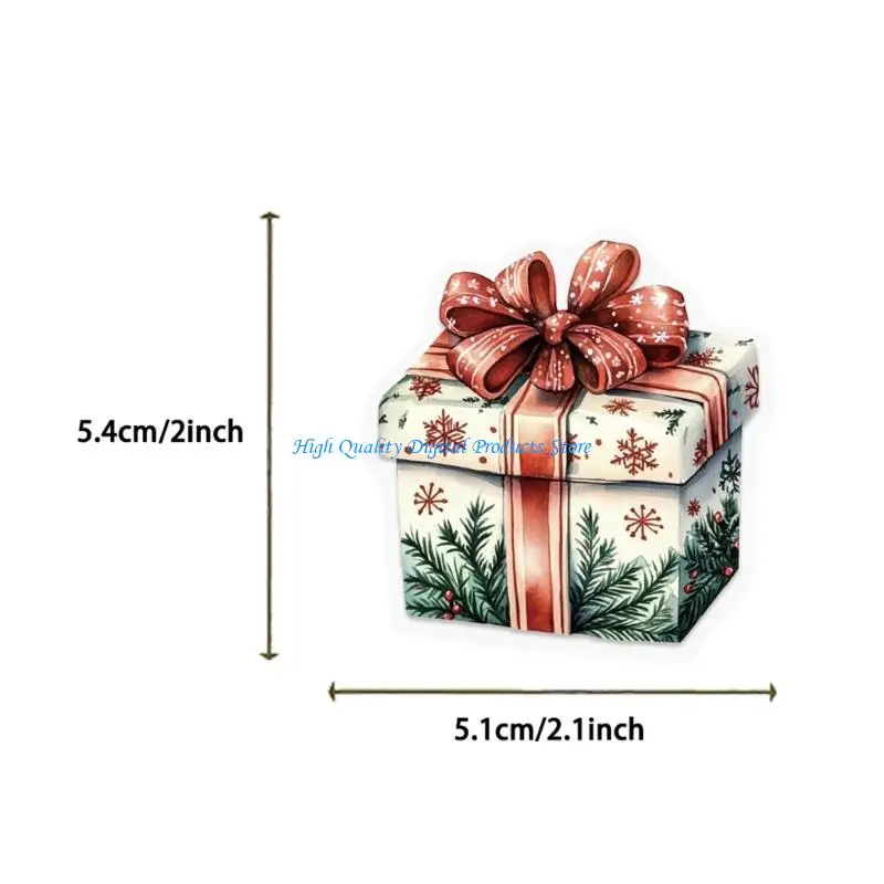 U2JEレトロスタイルのホリデーデカール50pcsクリア防水装飾ステッカー