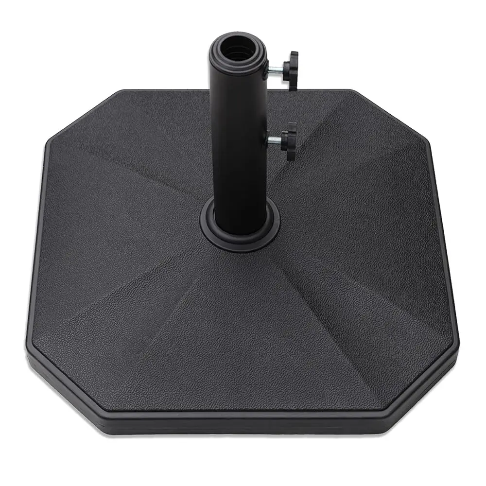 

40 Lb Square Plastic Built-In Cement Outdoor Umbrella Base, Heavy Duty Concrete Stand Weight For Patio Market Table Umbrella,