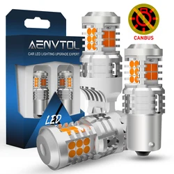 2PCS BA15S BAU15S 7440 W21W WY21W LED Bulb Canbus No Hyper Flash Amber Yellow 1156 P21W PY21W 3157 P27W Car LED Turn Signal Lamp