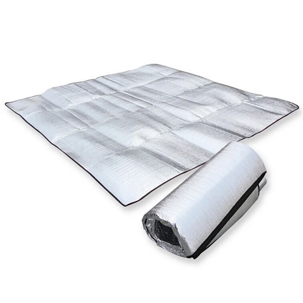 

200x200cm Camping Bed Pad Damp-proof Mat Foldable Sleeping Aluminum Foil Double-side Waterproof Picnic Pad