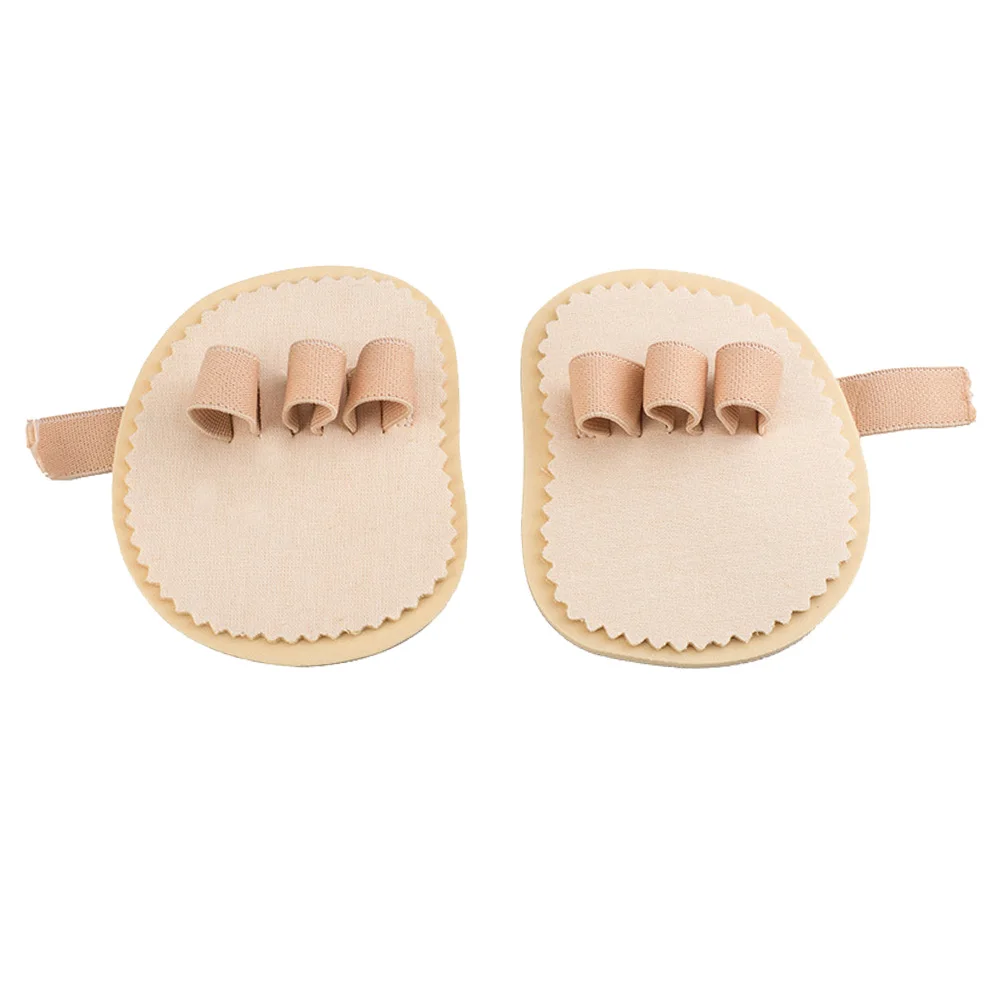 

2PCS Foot Thumb Corrector Braces Lightweight Durable 3-Toe Spreader Adjustable Mallet Overlapping Straightener Toe Pad