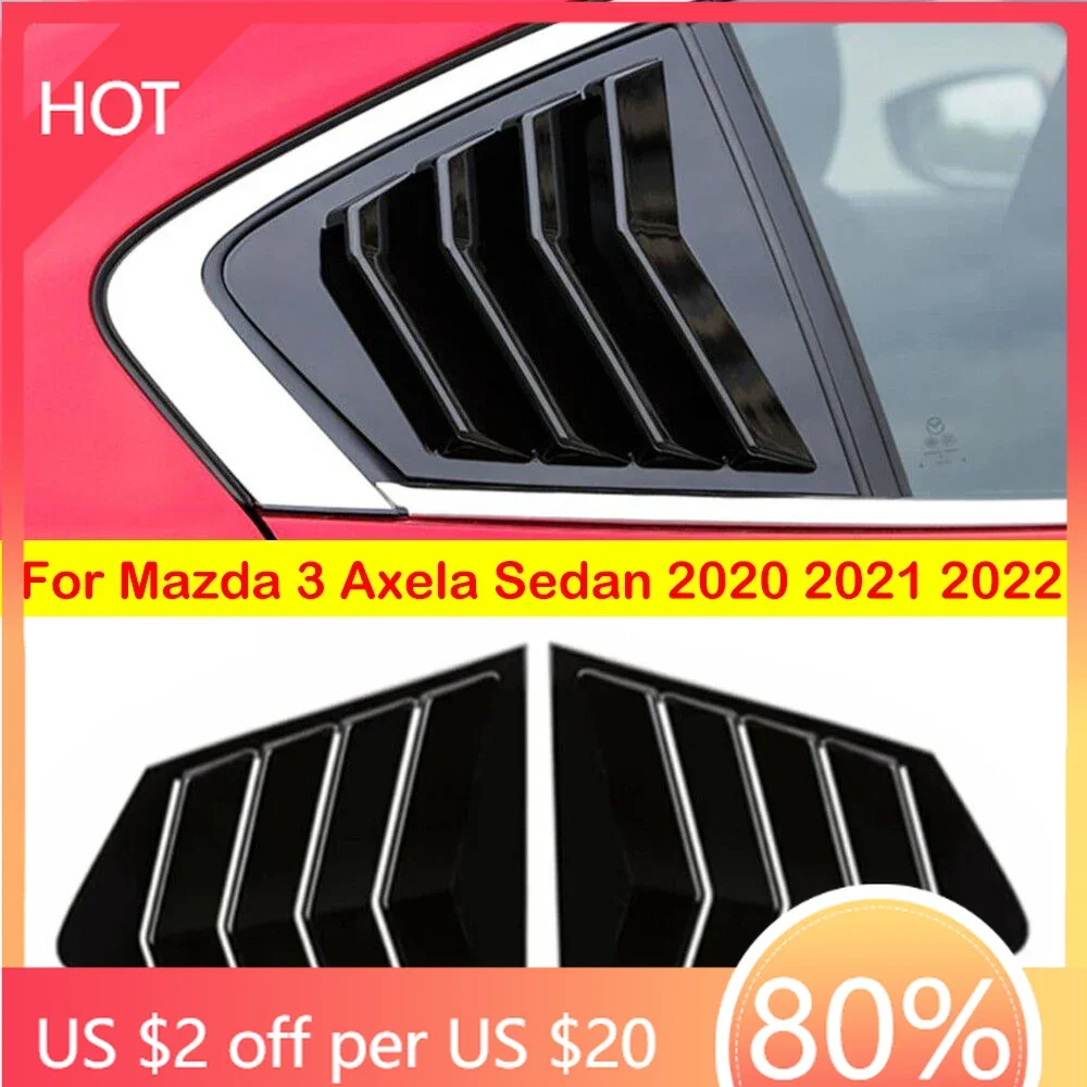 

Бамперы для Mazda 3 Axela Sedan 2020 2021 2022, автомобильная задняя жалюзи, оконная боковая крышка, наклейка, вентиляционное отверстие, совок, ABS, углеродное волокно