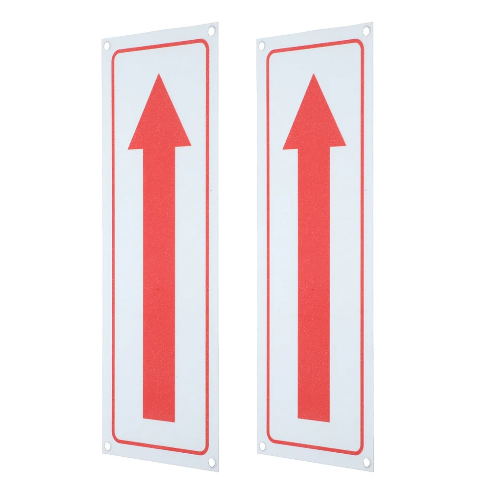 2pcs Arrow Signs Metal Arrow Indication Signs Aluminum Alloy Arrows Signs Directions Sign For School Indoor Outdoor Use