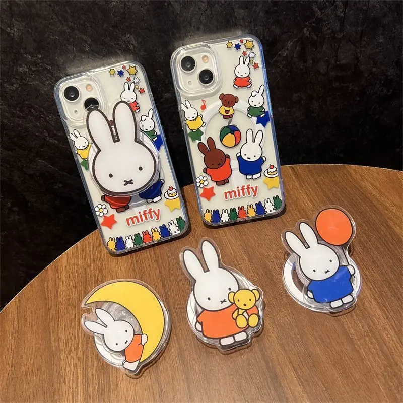 Kawaii Miffy Magnetic Holder Suitable for MagSafe Lazy Extendable Phone Holder Gift Toy for Girl