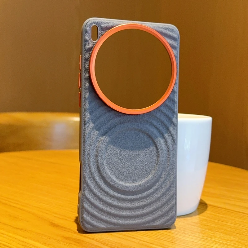 Para vivo x200s, x200 pro, x200 ultra, x200 pro mini caso elvv magnético luxo ondulação padrão couro do plutônio dropproof proteção capa