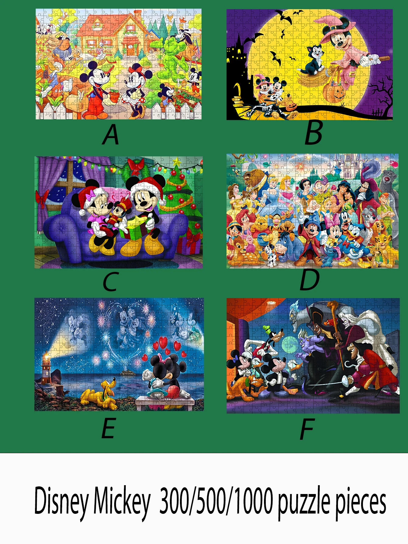 Disney Mickey Minnie 35/300/500/1000 pezzi puzzle in legno di un pezzo Puzzle per adulti bambiniGiocattoli educativi Regali