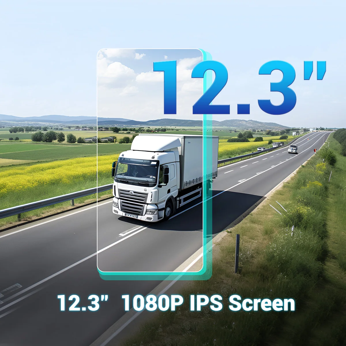 12.3 Inch HD Electronic Rearview Mirror System With 2 X AHD Inputs