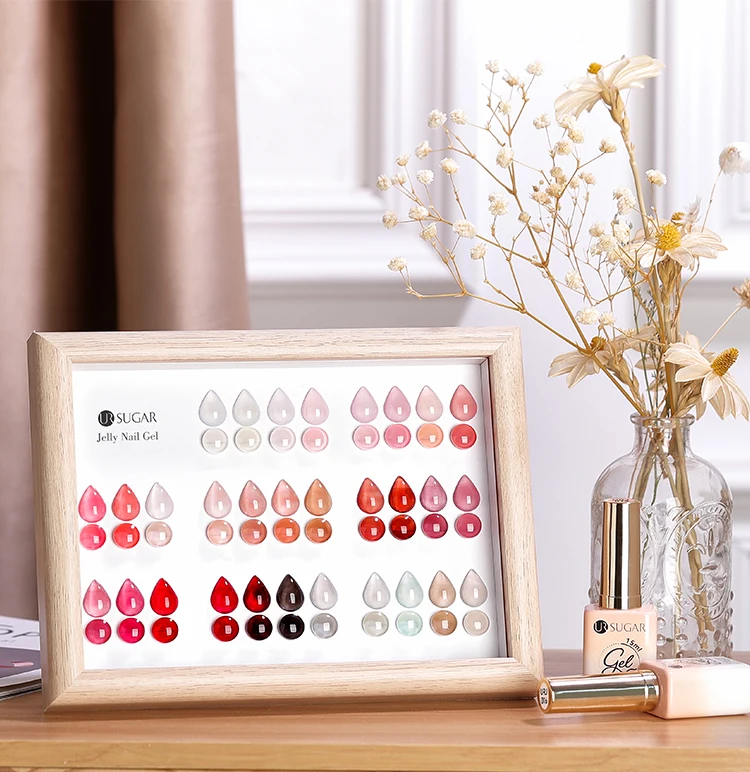 UR SUGAR 15 ml Blood Red Jelly Gel Nagellack Transluzente Farbe Kristall Nude Gel Nail Art Lack für Herbst Winter Maniküre – Detail 4