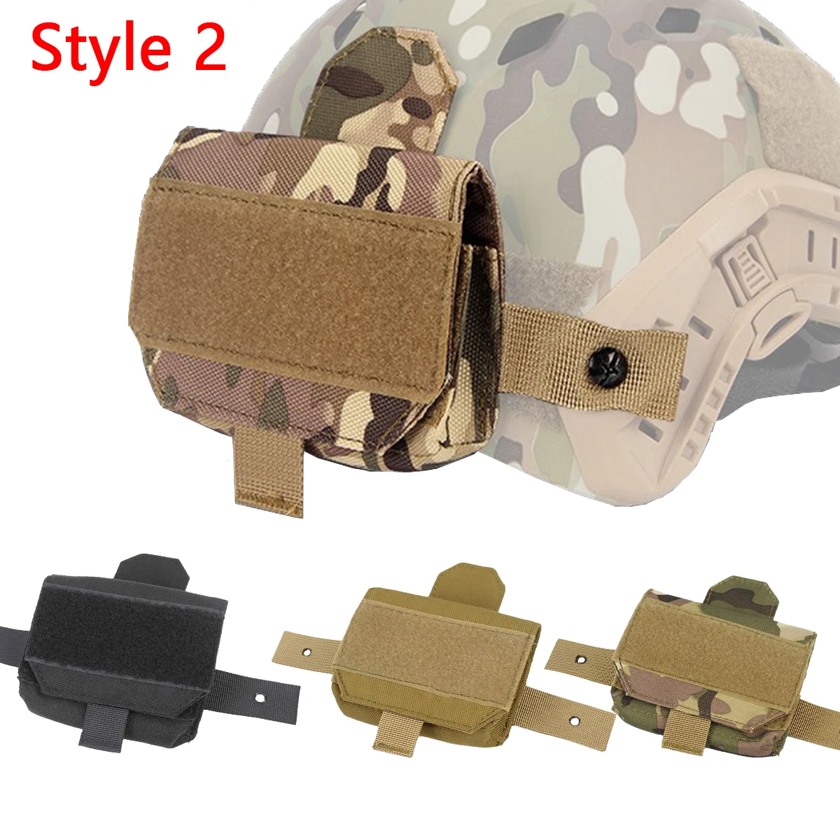 Tactical Helmet Balance Counter Weight Bag Battery Pouch Hunting FAST Helmet Weights System Cycling Helmet Counterweight Bag