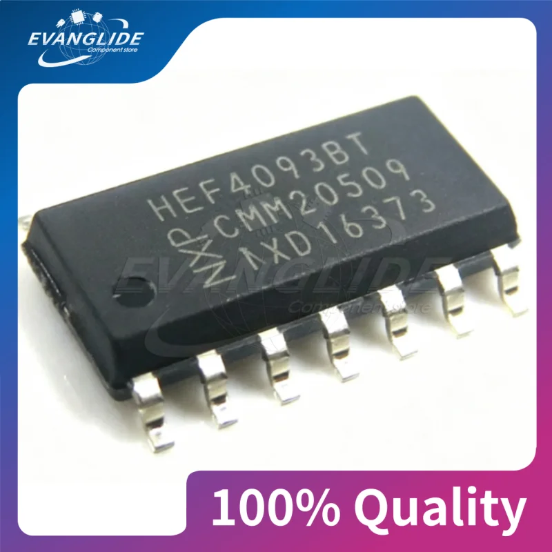 5 PCS/LOT HEF4093BT  HEF4093B Four 2-input Schmitt Trigger SOP14