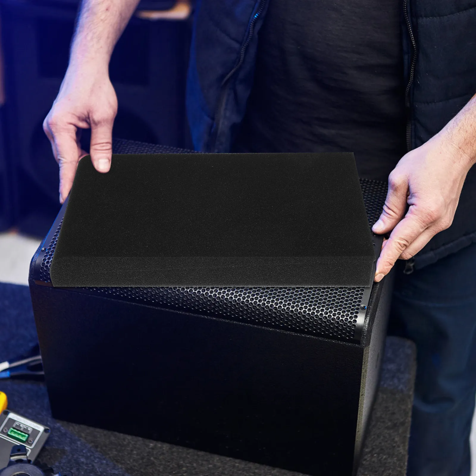 Speaker Shockproof Sponge Pad Sound Isolation Cushion Antivibration Sturdy Support Easy Installation Audio Speaker Protection