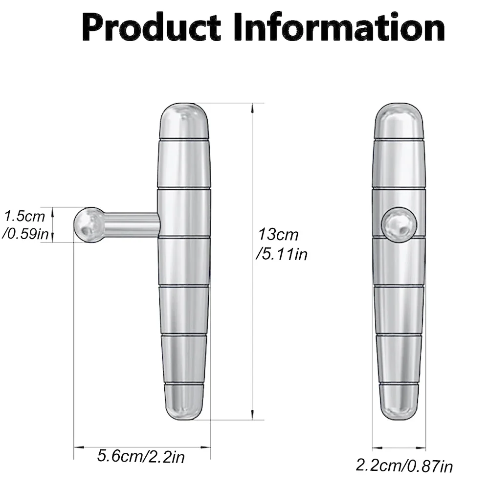 Stainless Steel T-Bar Massage Tool for Trigger Points Massage & Myofascial Release,Thumb & Forearm Saver for Massage Therapists