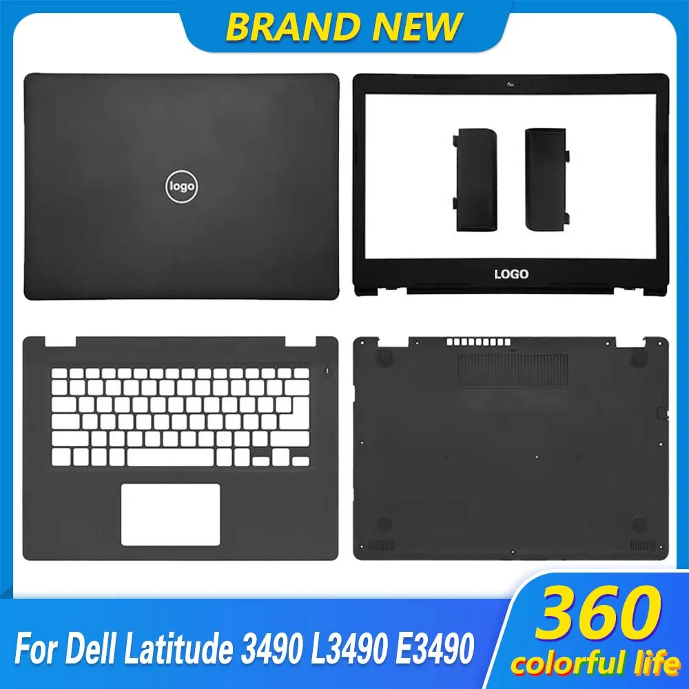 lcd tampa traseira para dell latitude moldura frontal palmrest keyboard eua inferior case tampa traseira top case preto novo e3490 3490 14 aa1404 01