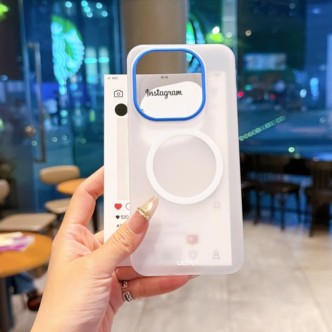 For Vivo iQOO 15 Case Protection Magnetic Blue Camera Protector Mobile Phone Case Cover