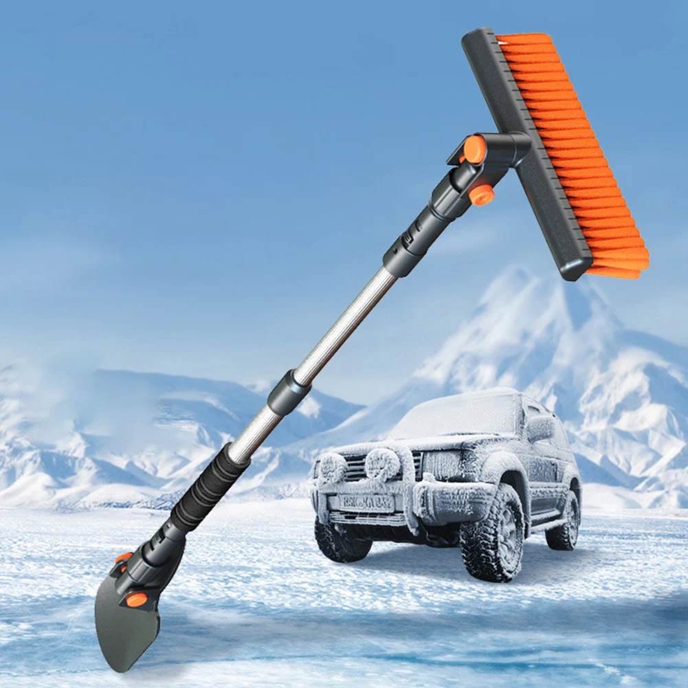 Extendable Snow Brush with Ice Scraper Retractable Car Snow Brush Auto Car Snow Removal Brush Snow Scraper for Car Windshieldand