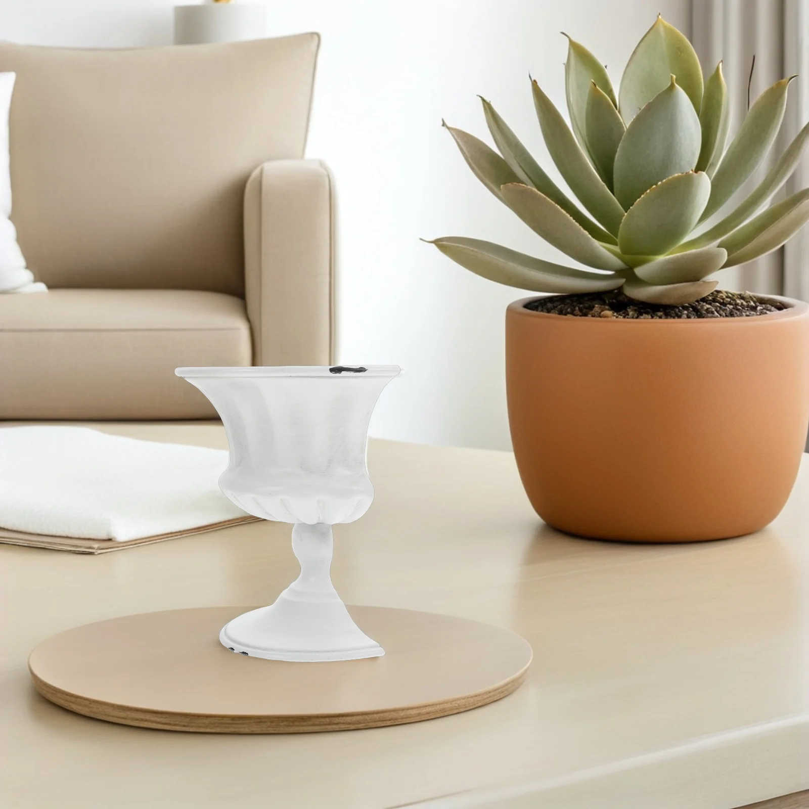 

Rustic Farmhouse White Wall Mounted Flower Vase Vintage Style Floral Container Planter for Bedroom Living Room