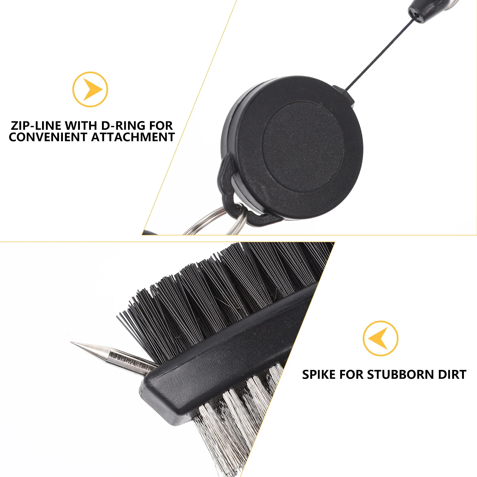 

1Pcs Golf Club Brush Double Sided Durable Cleaning Tool Lightweight Portable Club Groove Cleaner for Golfers Accessories