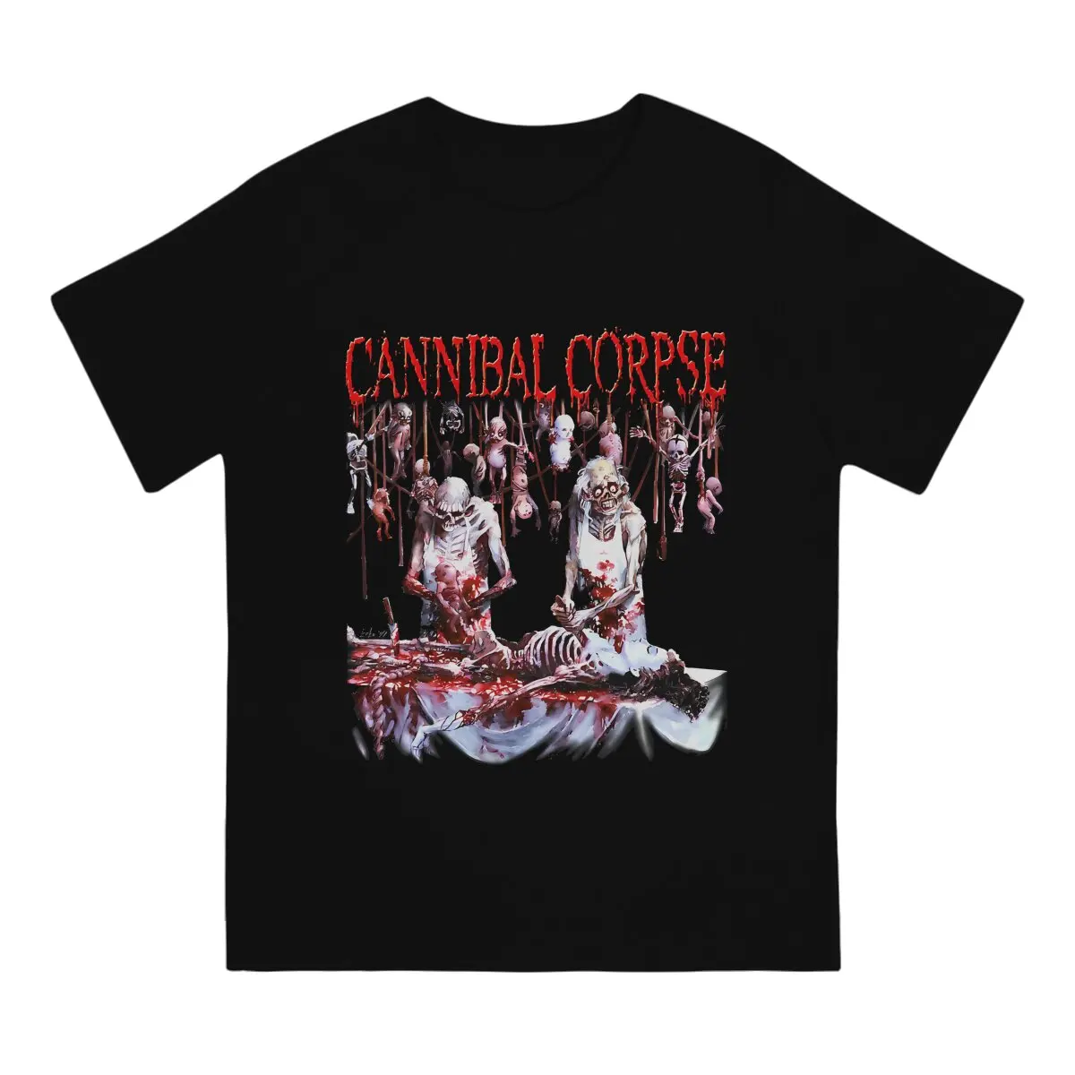 Official Merchandise - Butchered At Birth T- Cannibal Corpse Leisure Tee Shirt Round Neck Short Sleeve T Shirts Unique Clothing