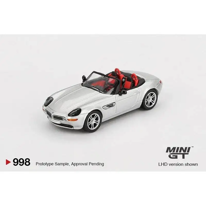 MINIGT 1:64 BMW Z8 coche fundido a presión plateado modelo Hobby colección juguetes 998