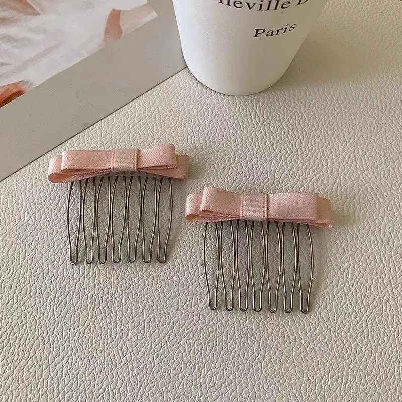 Modische Süße Ballett-Schleife Haarkamm Französische Haarspange Mädchen-Haarklammern Seitliche Haarnadeln Weibliche Haarstyling-Accessoires – Detail 3