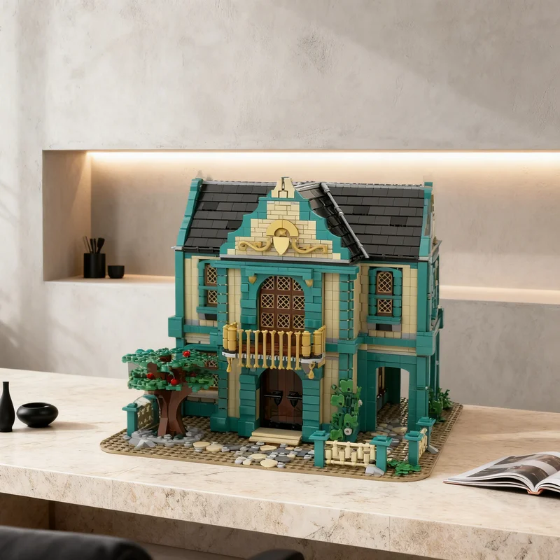 

3221pcs MOC Colonial Bath House Modular Streetscape Model Building Blocks Architecture Toys Christmas Gifts Education Kids DIY