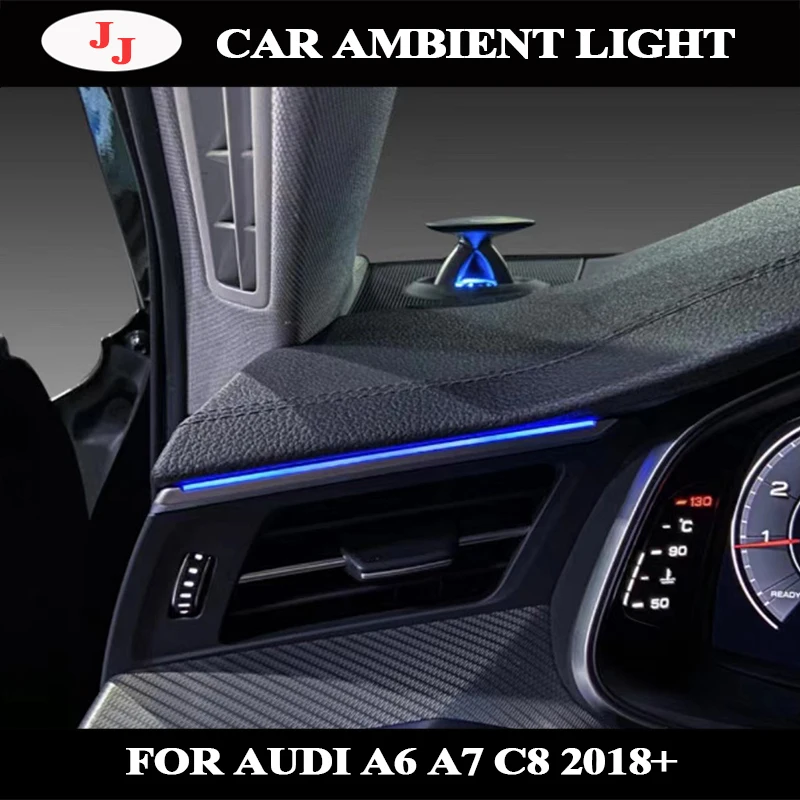 For Audi A6 C8 A7 mmi control Car Light Interior ambient light Upgrade Front Dashboard Outlet Ambient Light Air Vent