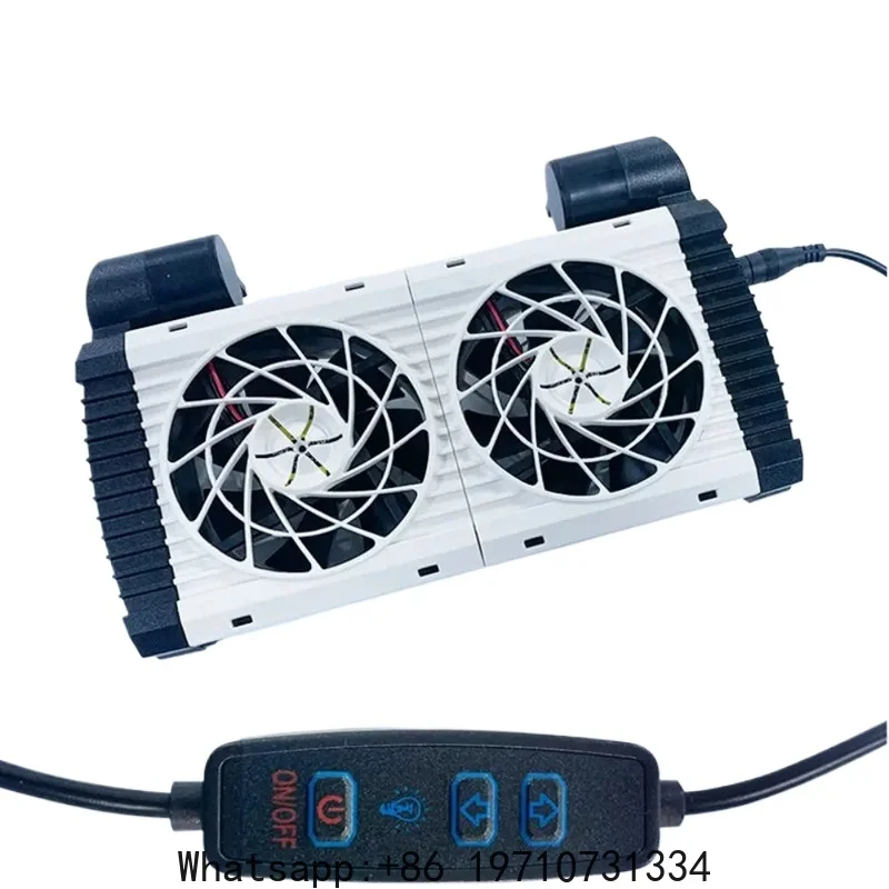 1/2/3/4/5Heads Fish Tank Cooling Fan EU/US Adjustable Speeds Aquarium Chiller Low Noise Hangable Aquarium Air Cooling Device