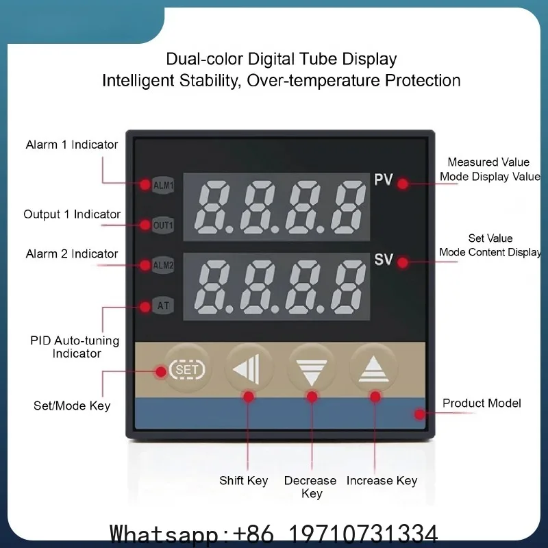 Digital Temp Thermostat REX-C100 C400 C700 C900 PID Temperature Controller SSR Output Thermocouple Input Industrial Heating