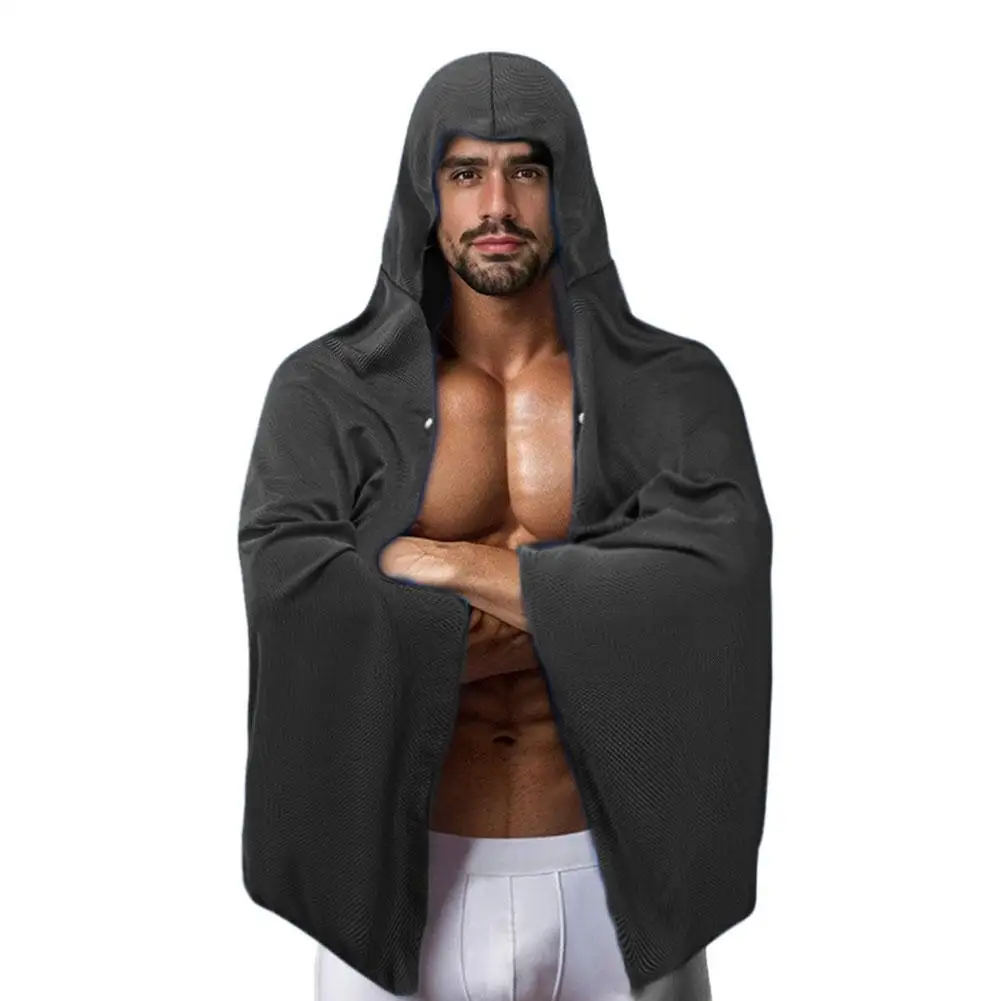 Cooling Hooded Cloak lce Cool Poncho Cover Up Super Absorbent Oversized Hooded Towel Wrap, 4-in-1 for Swimming Beach Pool Travel view 5
