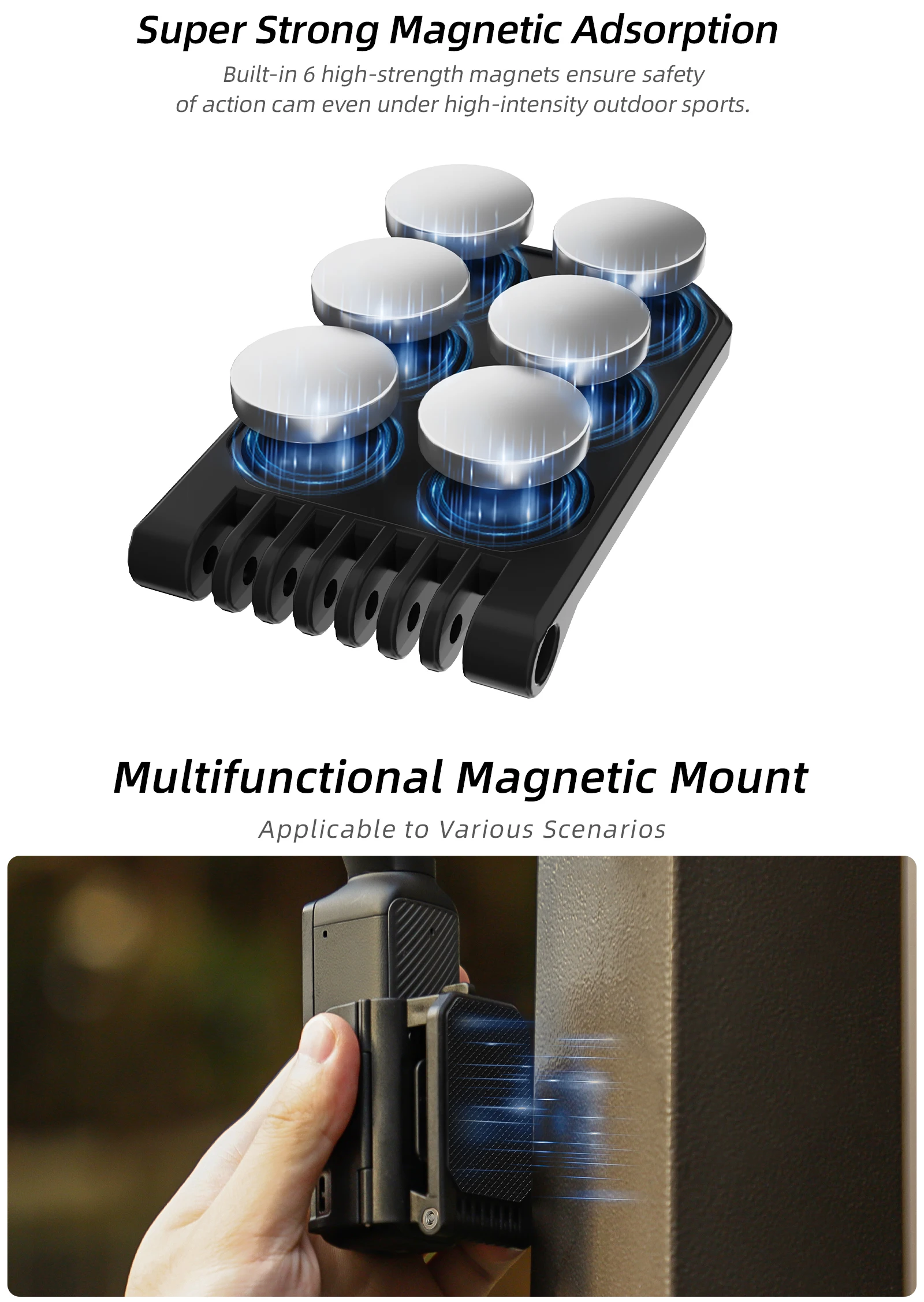 for DJI Osmo Pocket 3 Magnetic Mount Base Angle Adjustable Multi-functional Desktop Base Camera Accessories