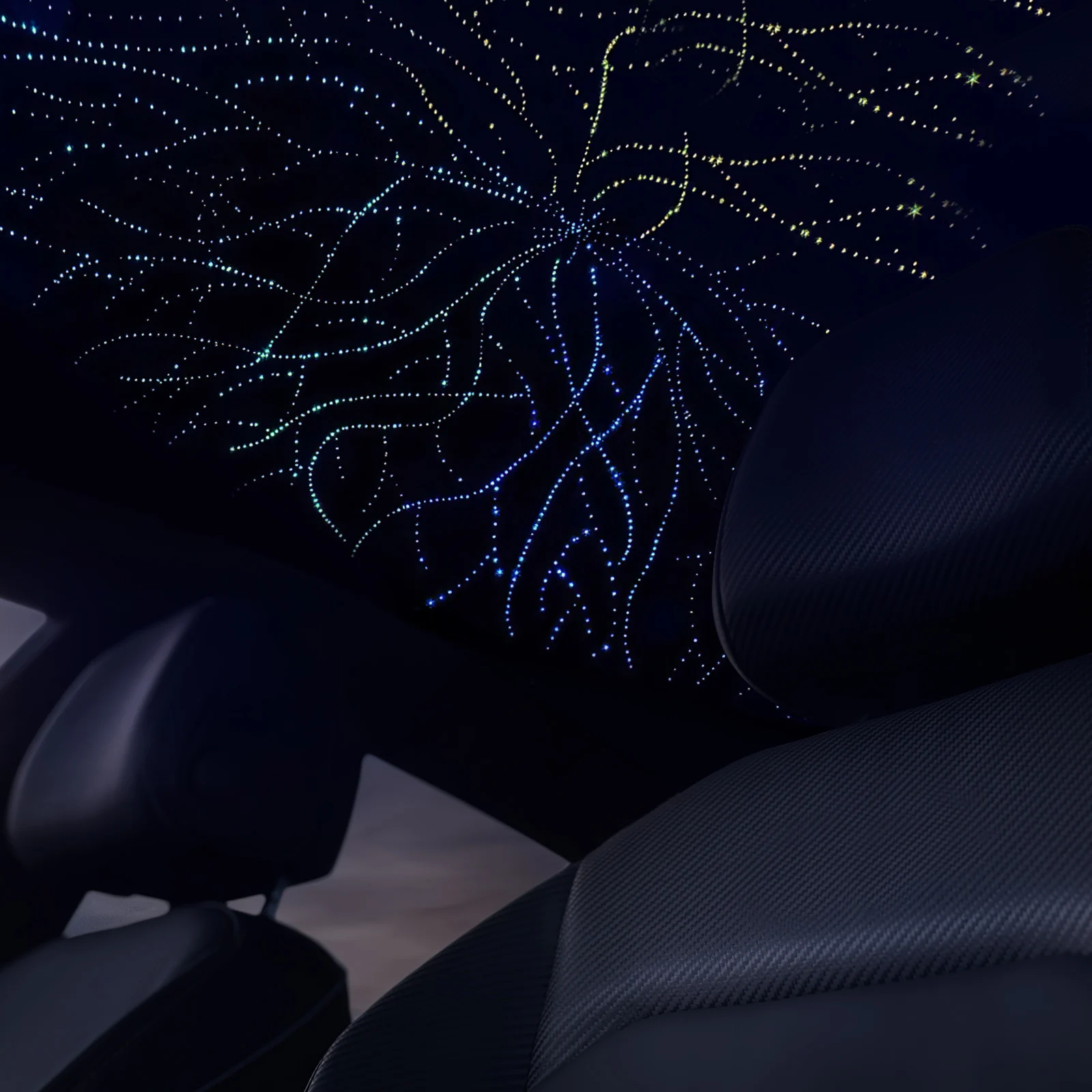 

500Pcs Stars For Ceiling Car Headliner Light Kit Vibrant Colors Simple To Install Long Lasting Compact Design Easy Control