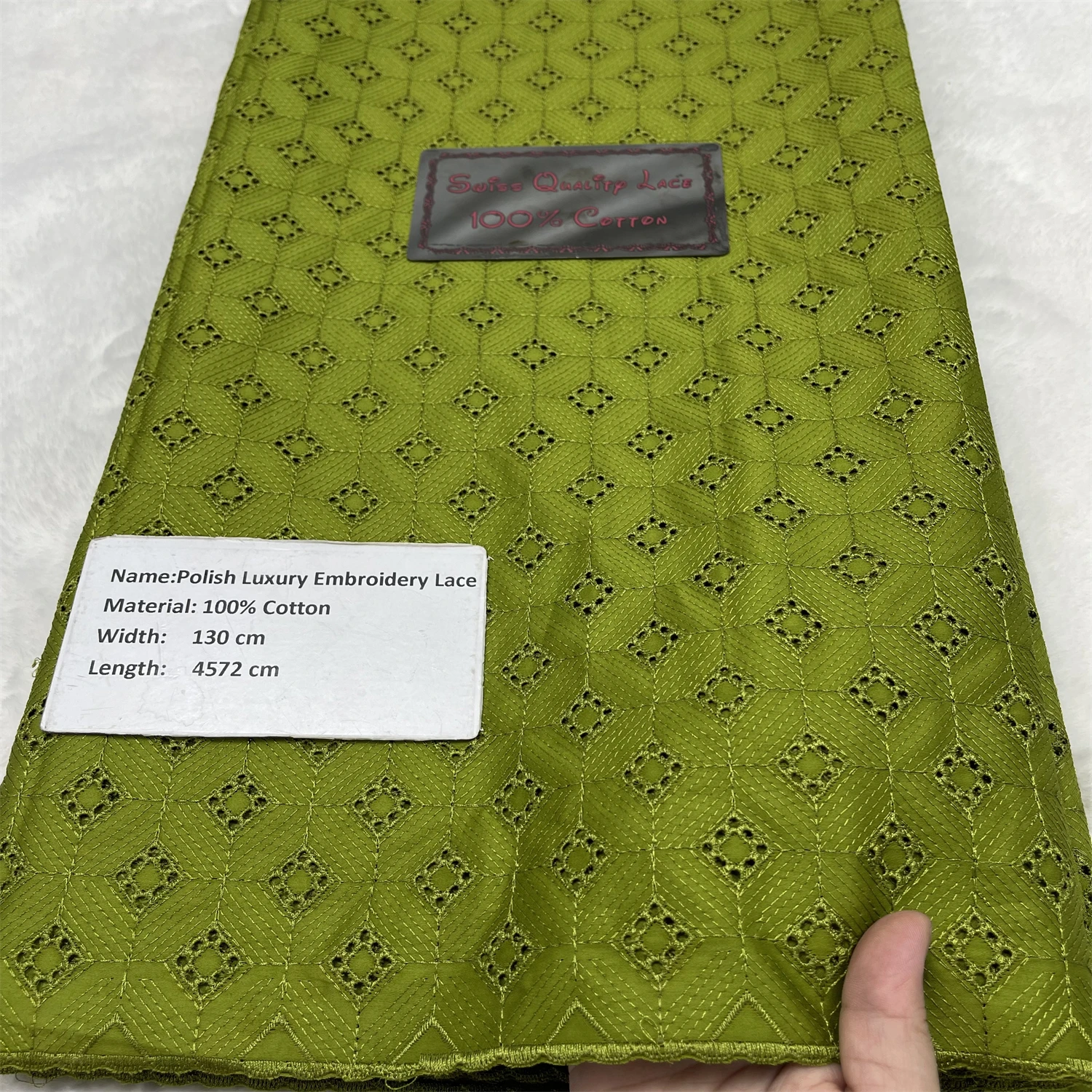 5 Yards Nigerian 100% Cotton Polish Smooth Embroidery Fabric High Quality Swiss Voile Lace Material For Men Dubai Style Wedding