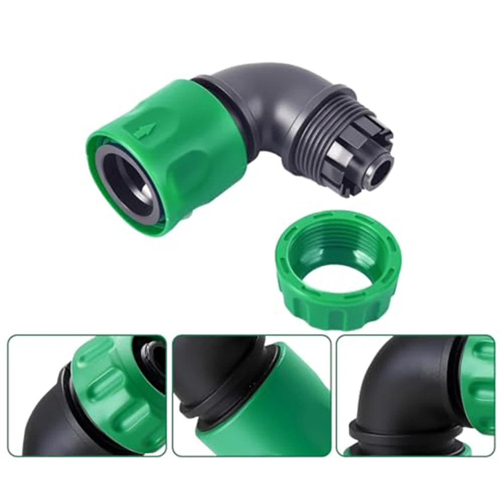 Garden Hose 90 Degree Quick Connectors 2PCS ABS Angle Couplings for Irrigation Watering Systems and Outdoor Cleaning