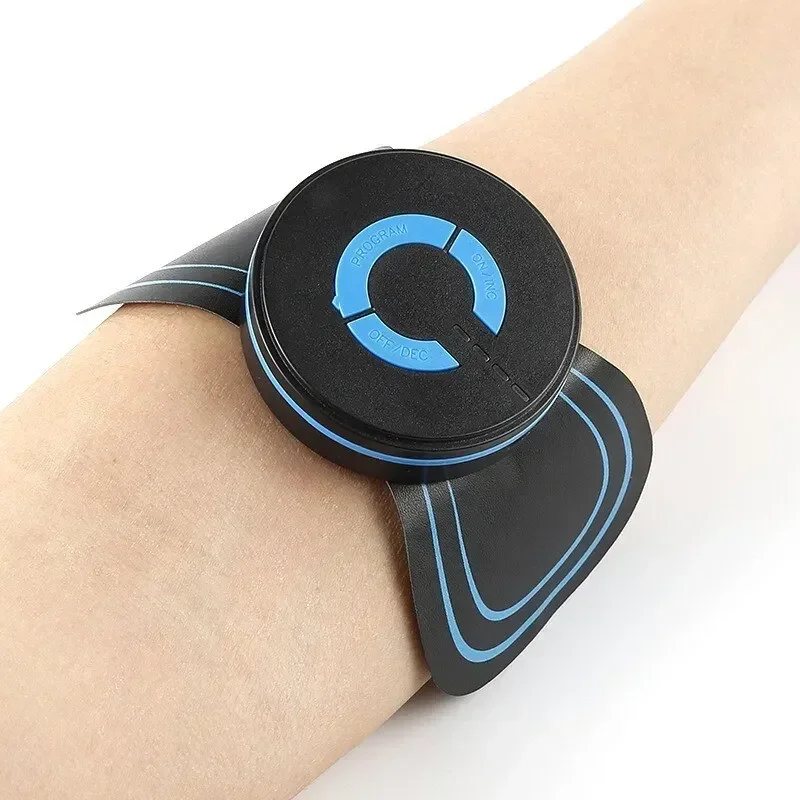 Mini EMS Portable Electric Body Back Massager with Vibration Stickers for Neck Muscle Stimulation Pain Relief Vertebra