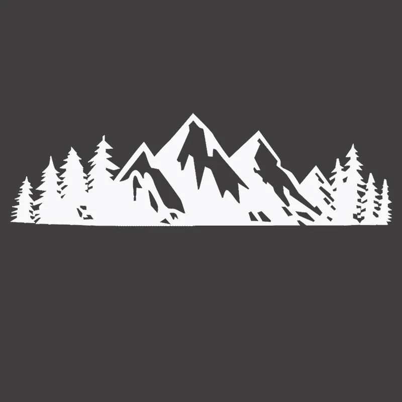 

Vinyl Snow Mountain Tree Decal Sticker, Trunk Logo Decal Sticker, Car Exterior Accessories（1PC）