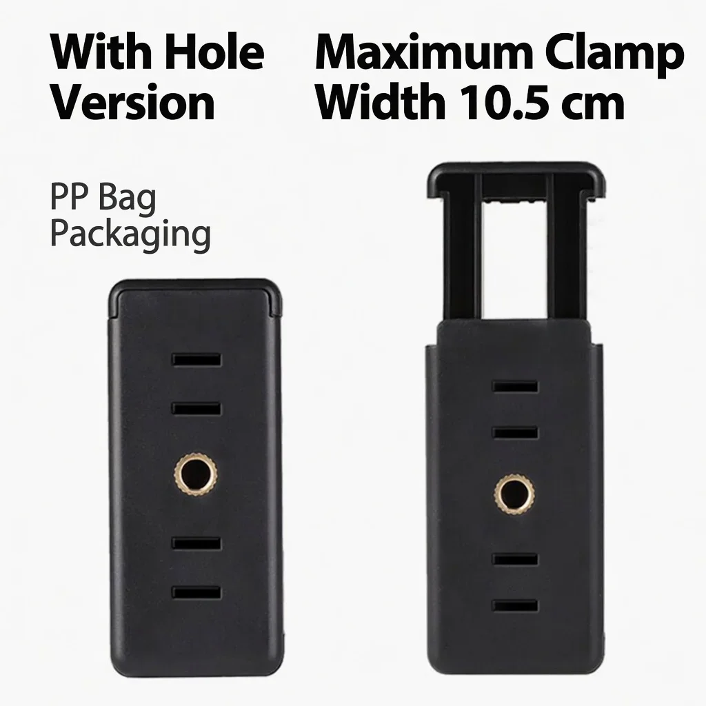 Soporte de Trípode con Adaptador de Clip y Tornillo de 1/4'' para Smartphone, Grabación de Video, Vlog, Fotografía, Accesorios