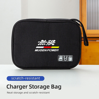 Car Styling Digital Storage Bag Portable USB Data Cable Plug Case For Honda Mugen Power Civic 5D Accord 8 CRV Hrv Fit Jazz Type
