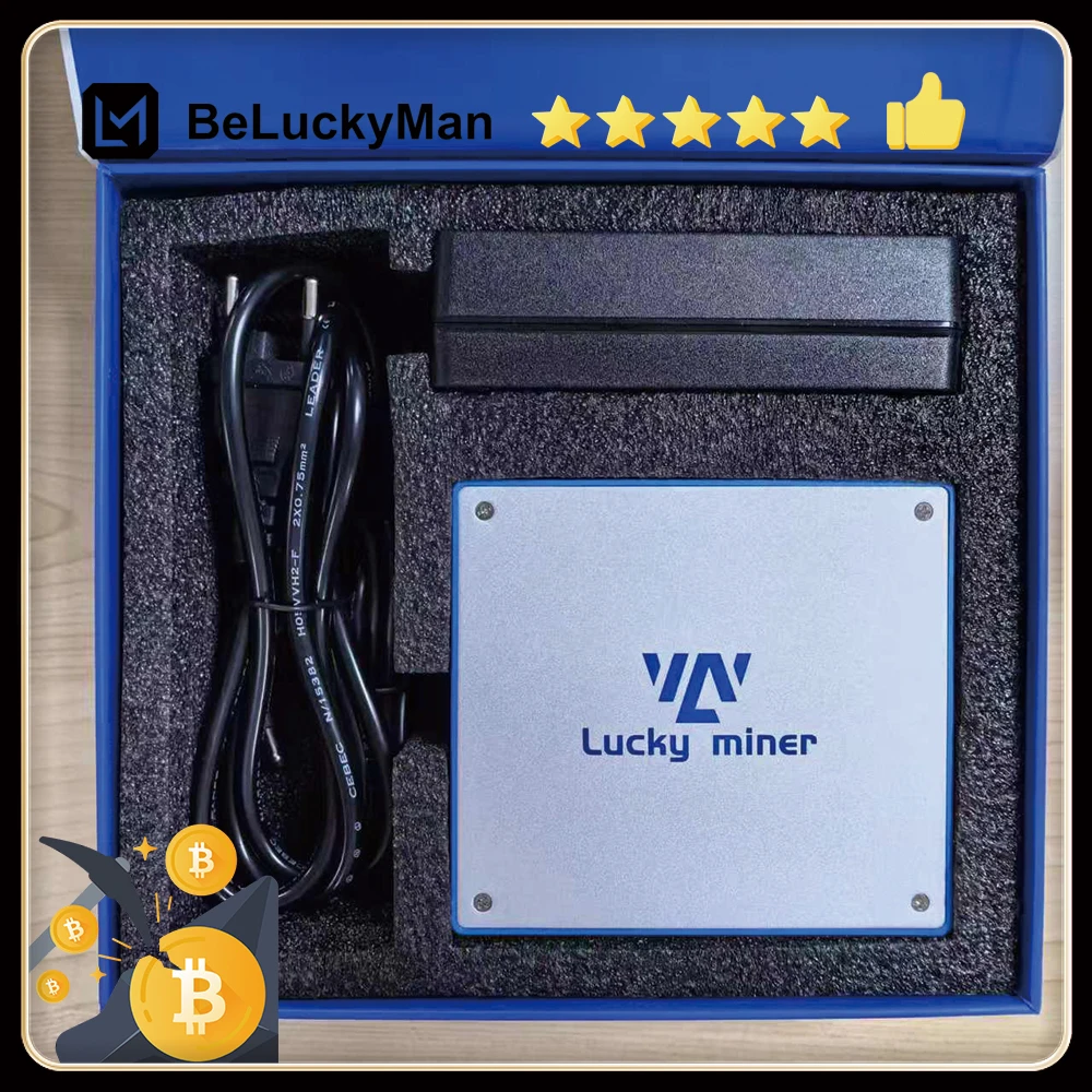 Lucky Bitcoin Miner for Home, Mineração silenciosa doméstica Ethereum Miner, Mineiro BTC Solo, Mineração ASIC, LV07, 25W, BM1366, SHA256