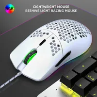 ZLRLMHY 6400DPI J900 Gaming Mice RGB Luminous lightweight Macro Programming Hollow Ergonomics Wired mouse for Laptop game Office