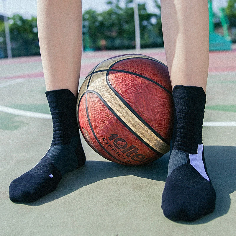 Calcetines de baloncesto personalizados gruesos profesionales, medias de fondo de toalla, desodorante de secado rápido, calcetines deportivos transpirables de élite