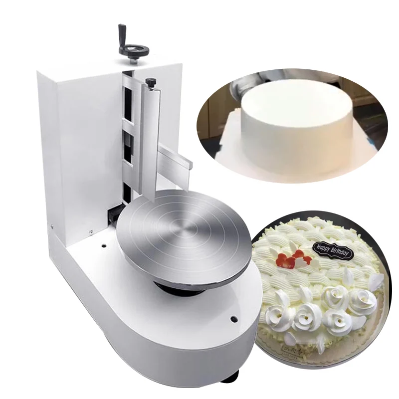 

Semi Automatic Birthday Cake Cream Spreading Machine Cakes Plastering Cream Coating Filling Machine Cake Decorating Machines