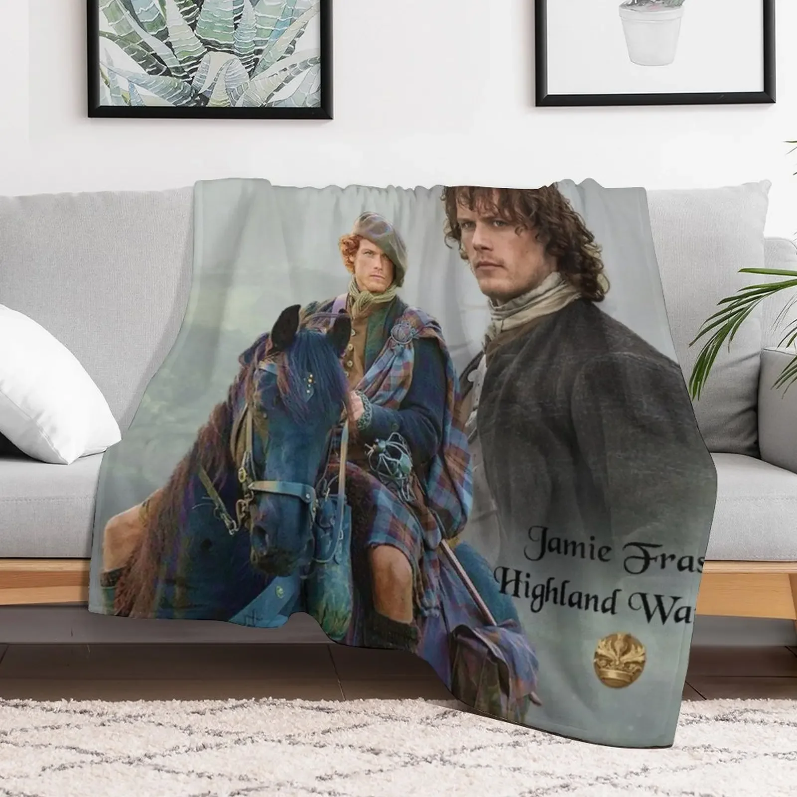 Jamie Fraser-Highland Warrior/Outlander Throw Blanket Baby Heavy Blankets