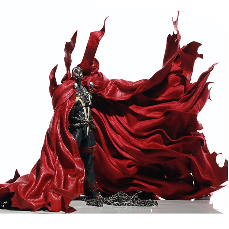 1/12 Spawn Reggae Happy Red Robe Accessory Scarf  Luxury Cloak Cape Robe With Chain Dolls Toys Model Parts No Figure Christmas