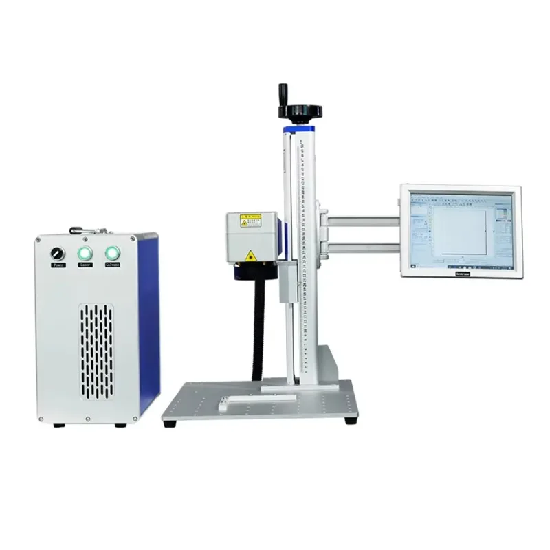 

30W Air-Cooled Split Fiber Laser Marking Machine Programmable AI Graphic Format Support Automated Loading New Condition