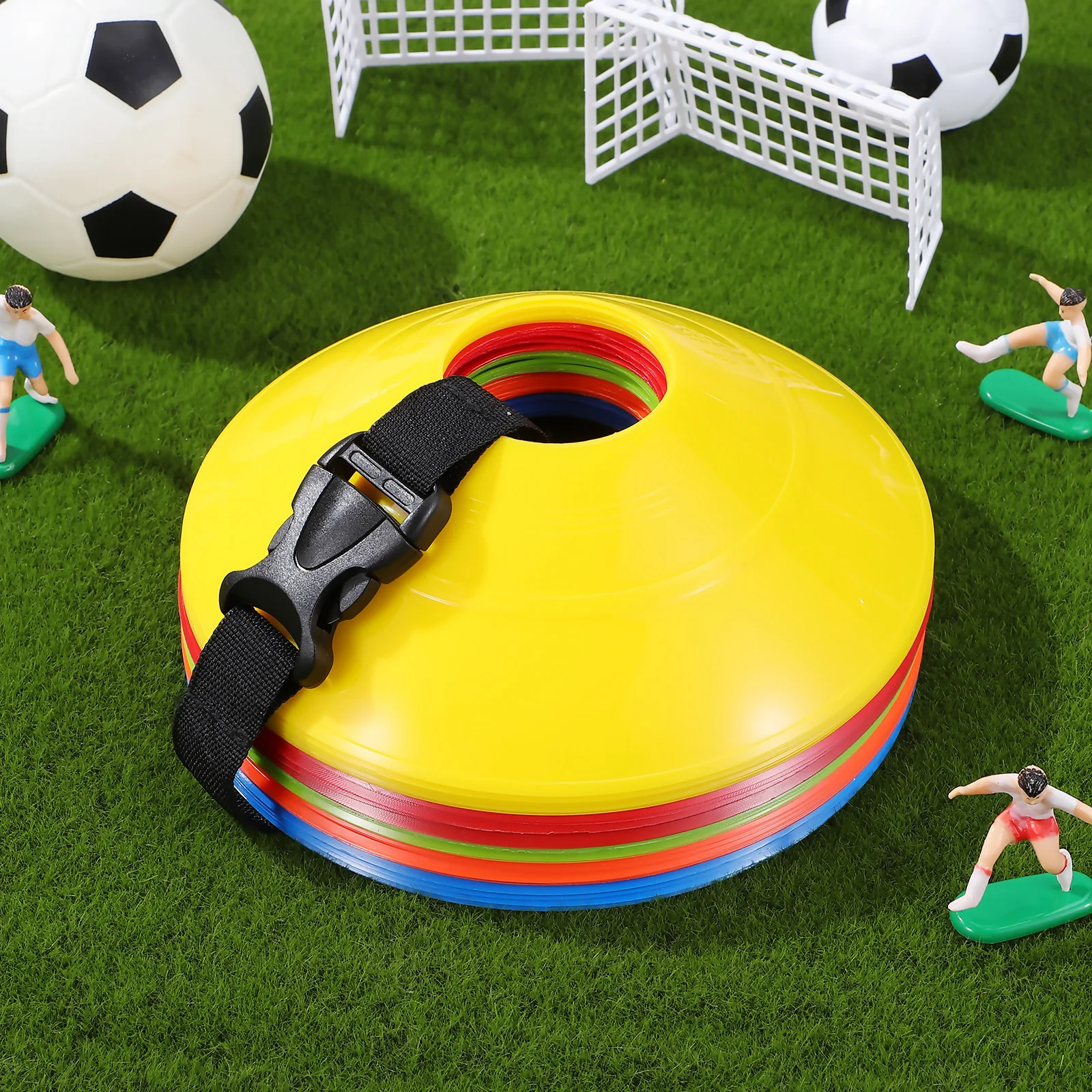 

30Pcs Agility Cones for Soccer Training Lightweight Practice Cones for Sports Drills Football Kids Training Equipment Set