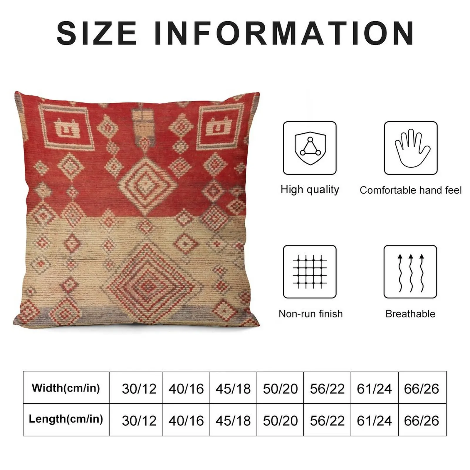 Traditional Heritage Moroccan Berber Design Throw Pillow Sofa Cover Cushion Cover pillow