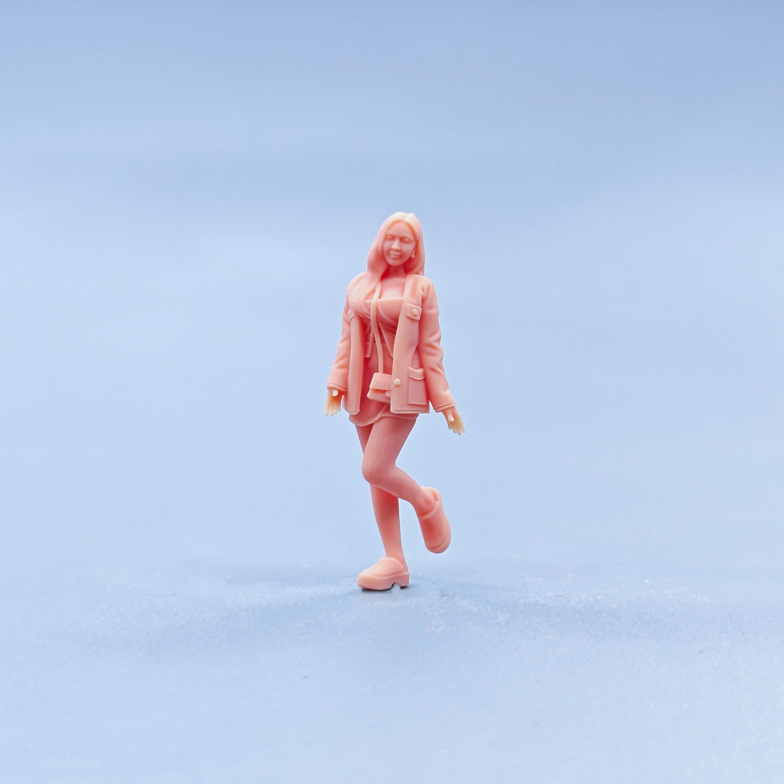 1/64 Figuren, Maßstabsmodell, Kunstharz, elegantes und zartes Mädchen, ungefärbte Miniaturen, Diorama, handbemalt, D801