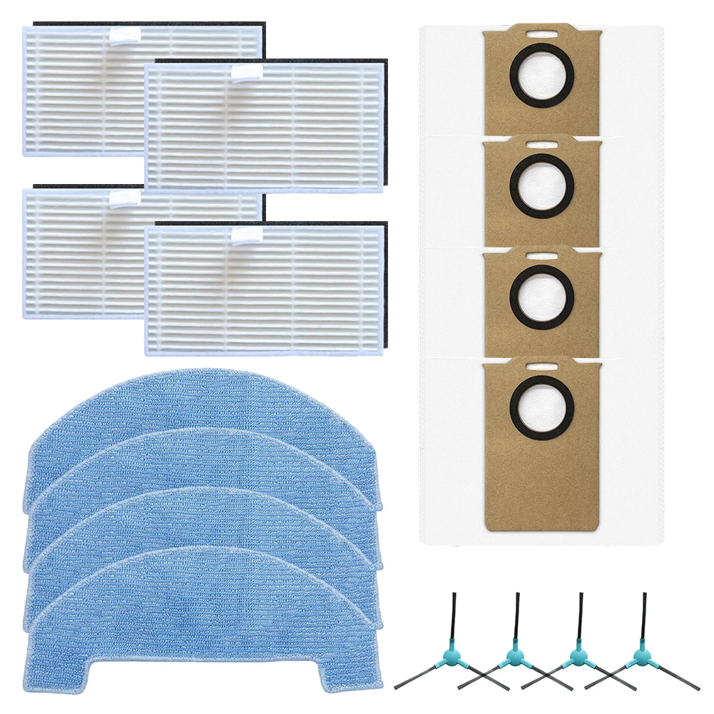 Ultenic T20 Pro用/ Ultenic T10 Lite用/ Honor For Choice S3/S3 Plus用 フィルターモップクロス ダストバッグ サイドブラシキット