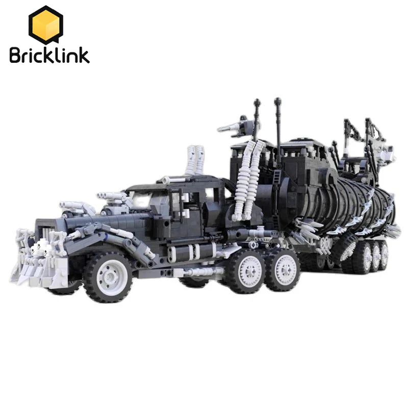 

Bricklink MOC Technical Car Movie Mad-Max The War Rig Modified Truck Set Creative Building Blocks Toys For Children Boys Gift